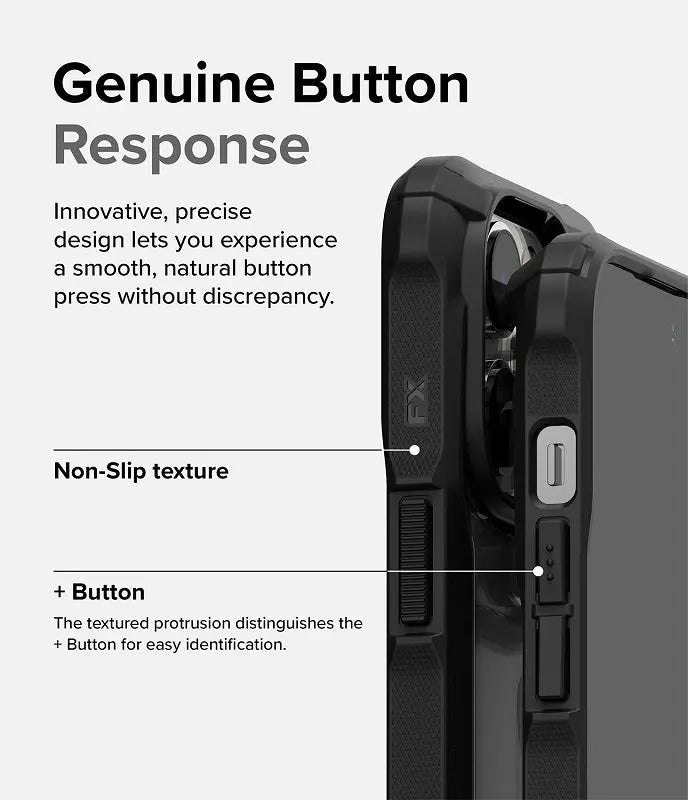 Non-Slip texture with smooth and natural touch with Ringke case