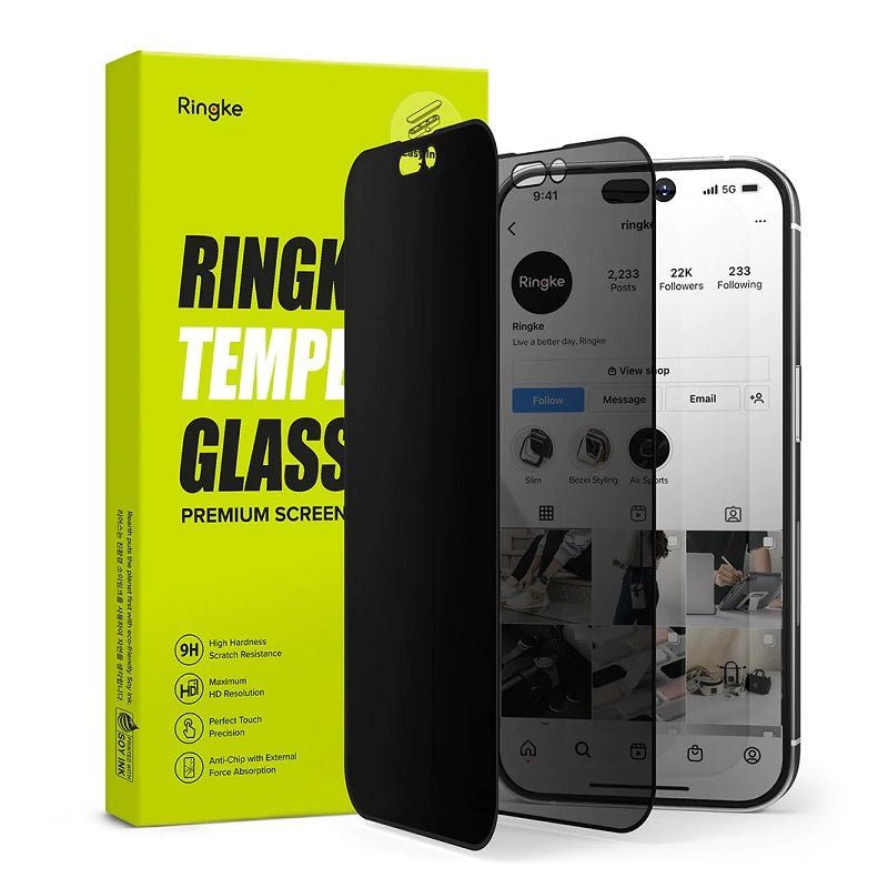iPhone 14 Pro Max Privacy Glass Protector With Installation By Ringke