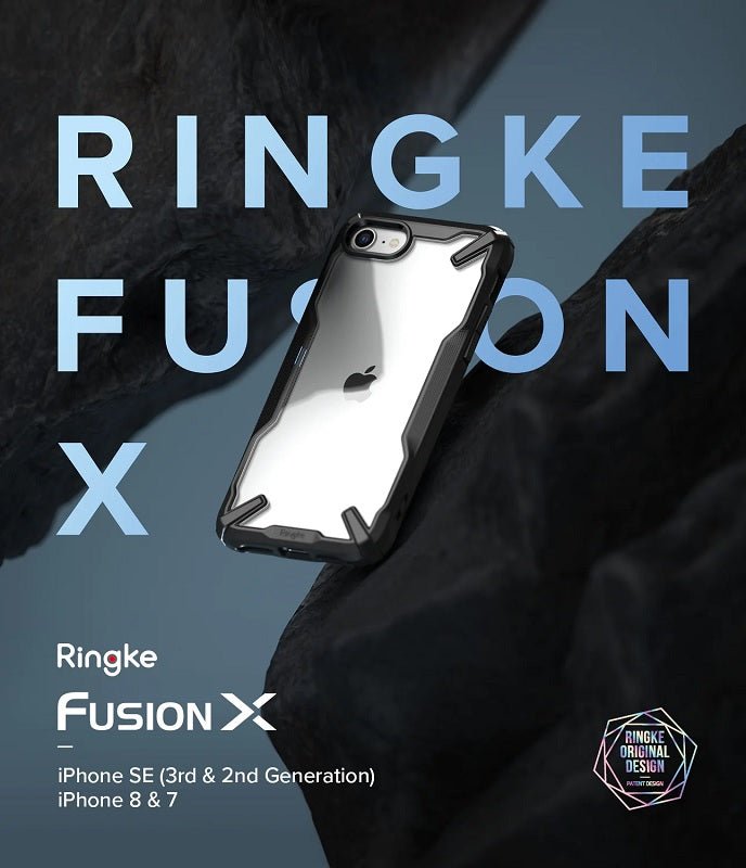 iPhone SE (3rd / 2nd generation) / 8 / 7 Fusion-X Black Case By Ringke