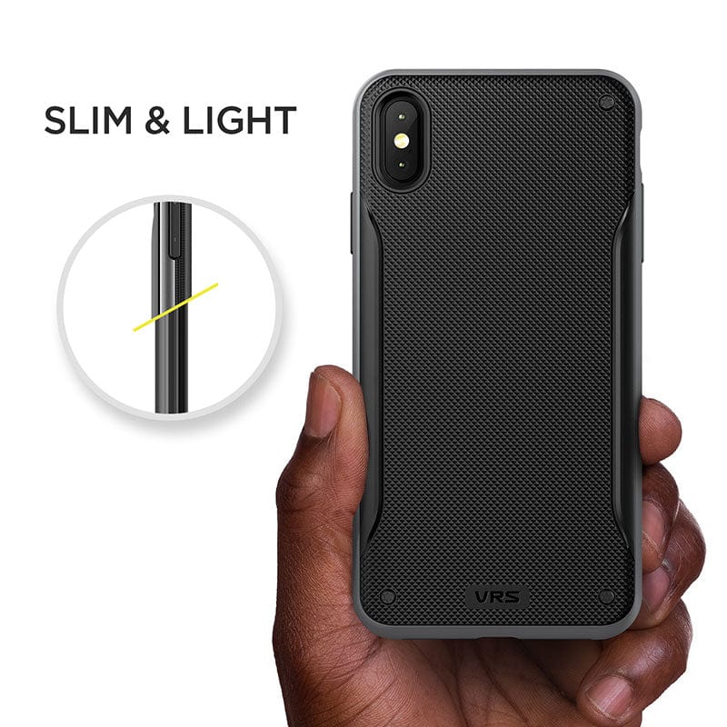 iPhone XS MAX Case High Pro Shield Steel Silver By VRS Design