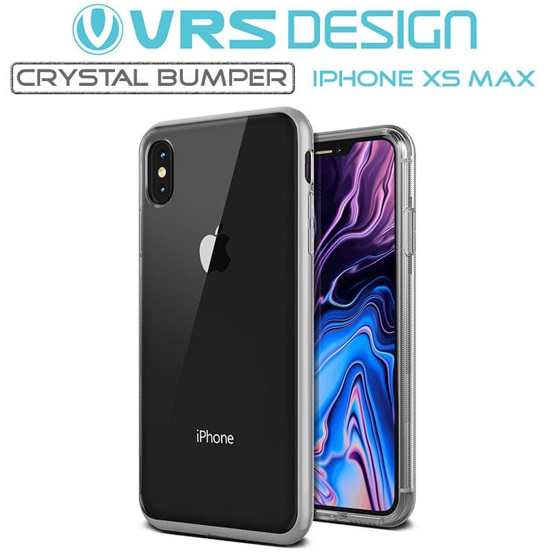 iPhone XS MAX Crystal Bumper Steel Silver Case By VRS Design
