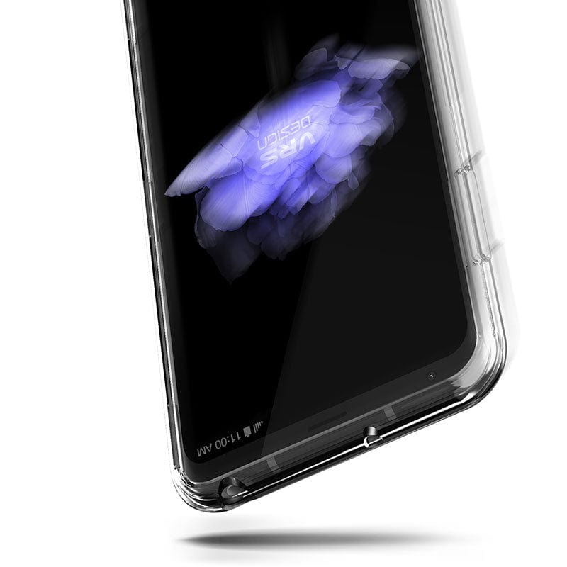 LG V30 Crystal Bumper Steel Silver Case By VRS Design