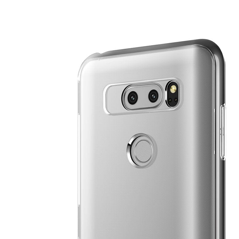 LG V30 Crystal Bumper Steel Silver Case By VRS Design