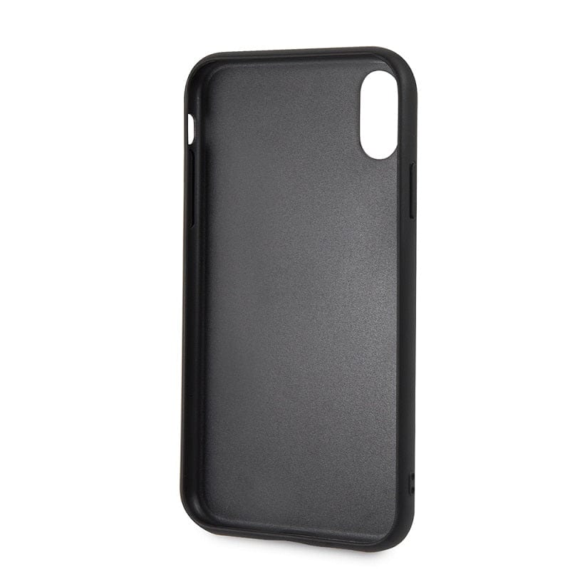 Official BMW iPhone XR Taupe Genuine Leather Rigid Case Grey