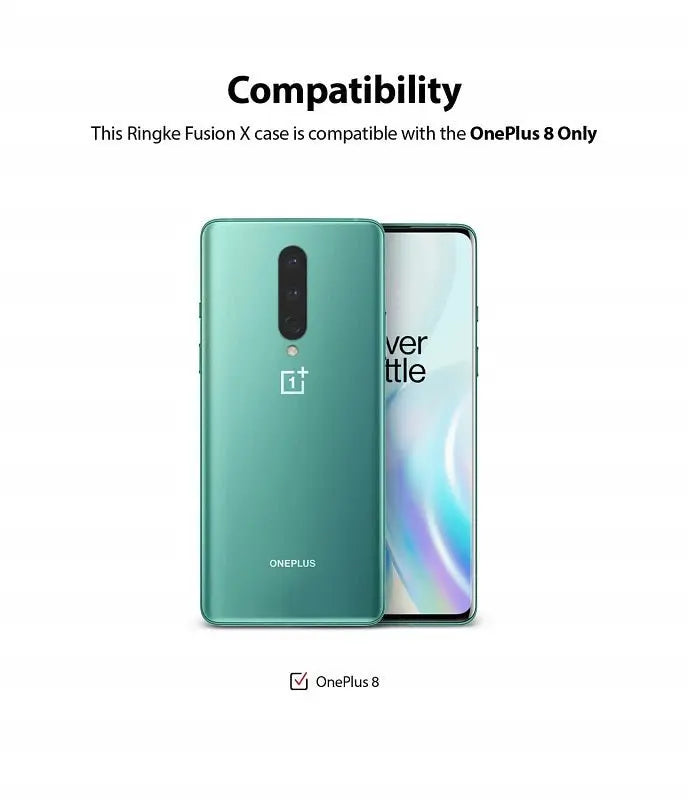 Fusion X case for OnePlus 8 Black Color by Ringke