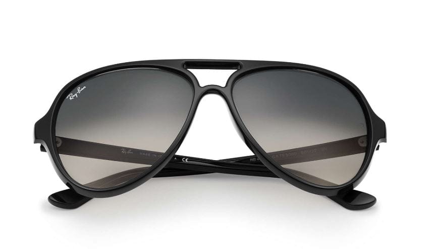 Ray-Ban Cats 5000 Classic RB4125 601/32 Black Nylon Light Grey Lenses