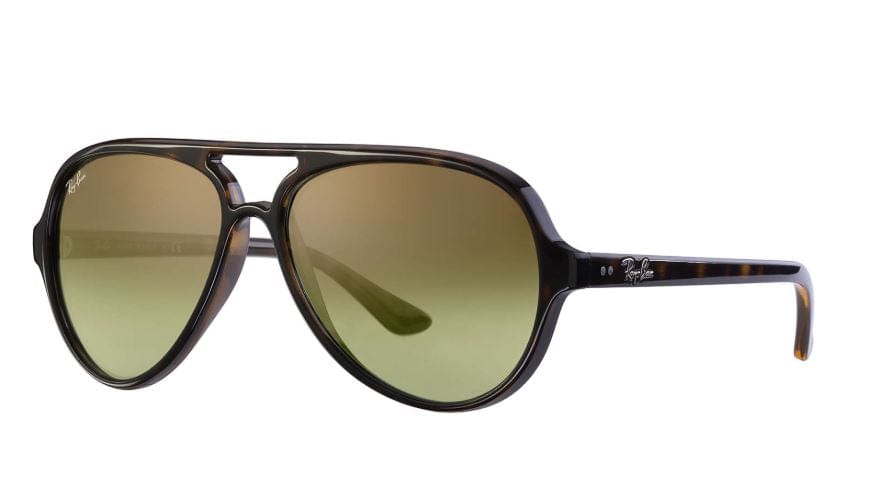 Ray-Ban Cats 5000 Classic RB4125 710/A6 Tortoise - Injected Green Lenses