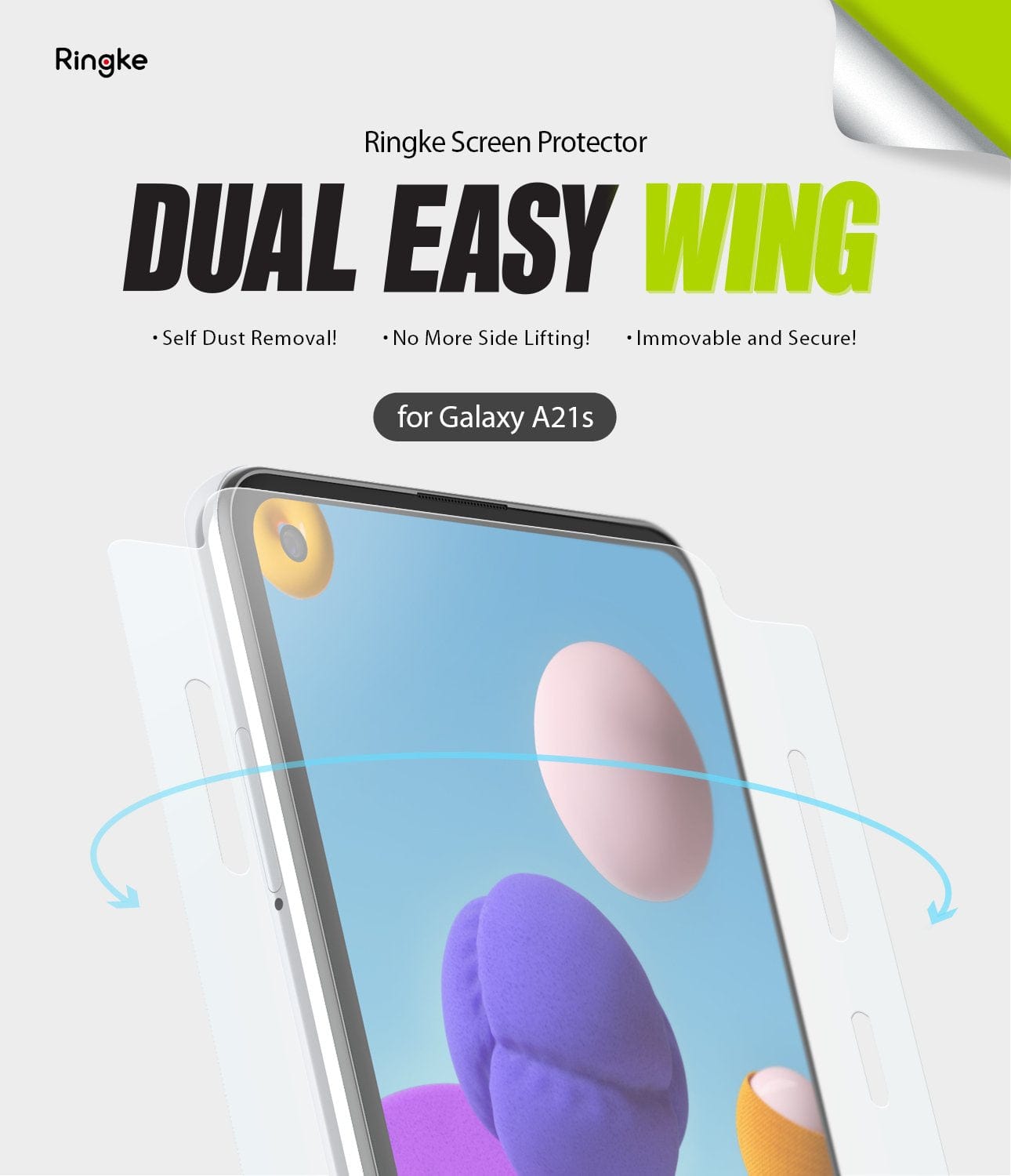 Ringke Screen Protector dual easy wing for Galaxy A21S