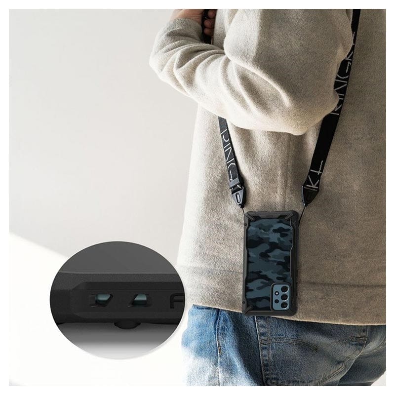 Samsung A52 / A52 5G Case Camo Black Fusion X By Ringke
