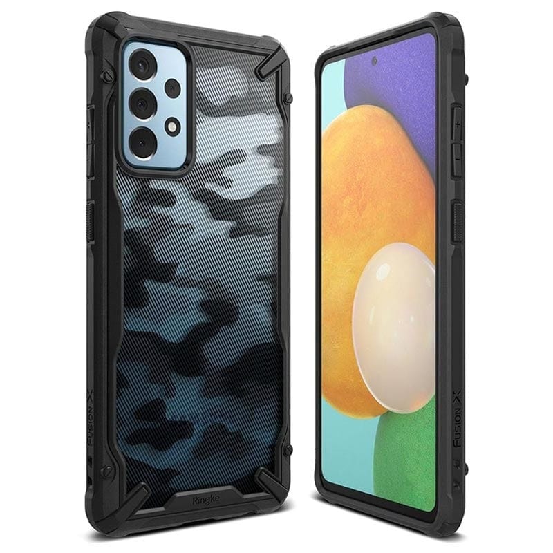 Samsung A52 / A52 5G Case Camo Black Fusion X By Ringke