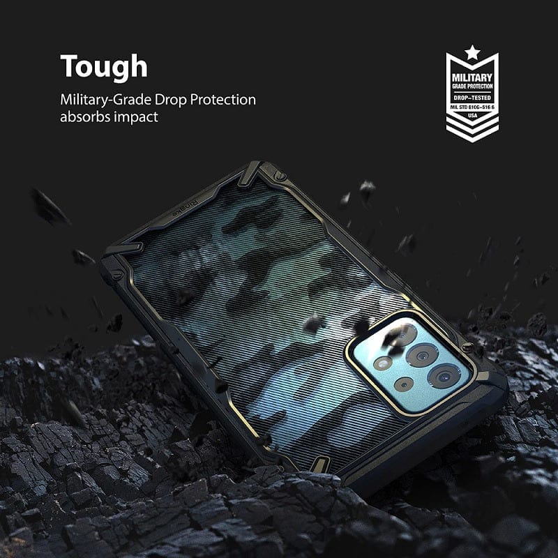Samsung A52 / A52 5G Case Camo Black Fusion X By Ringke