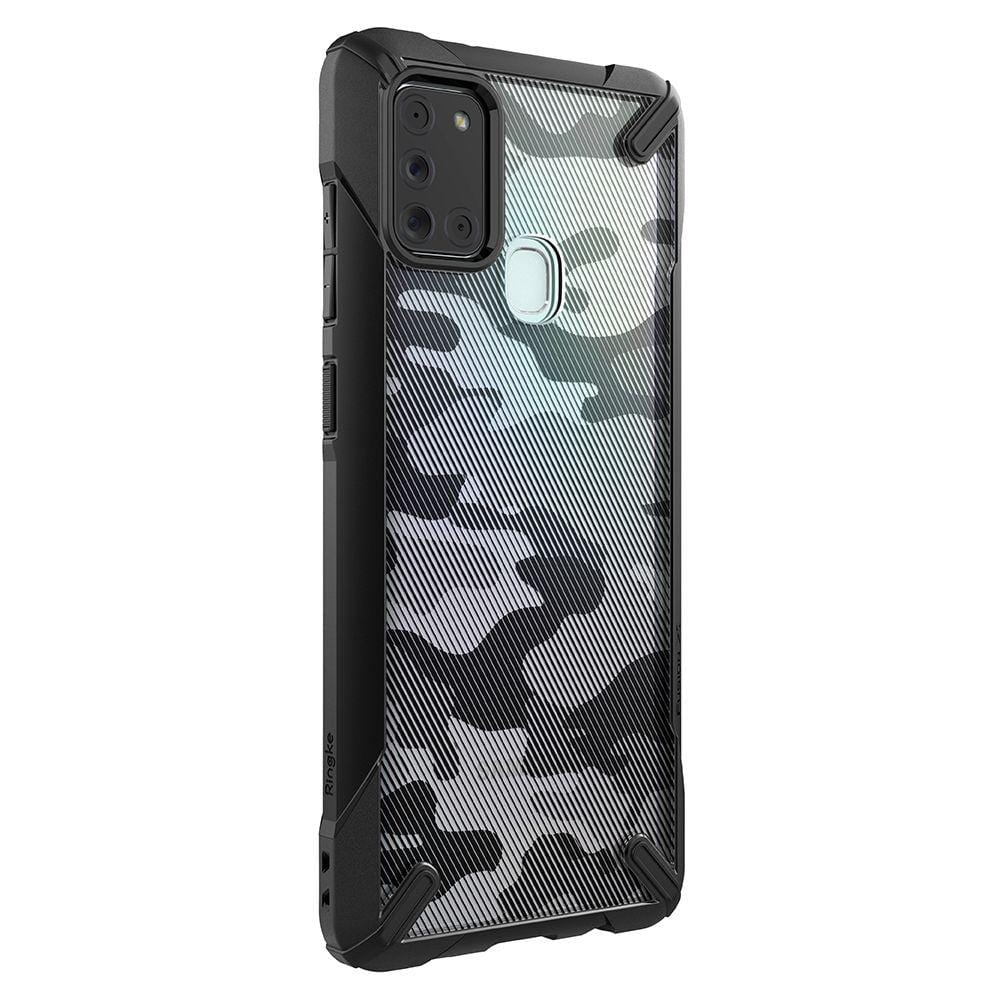 Samsung Galaxy A21s Camo-Black Case Ringke Fusion X