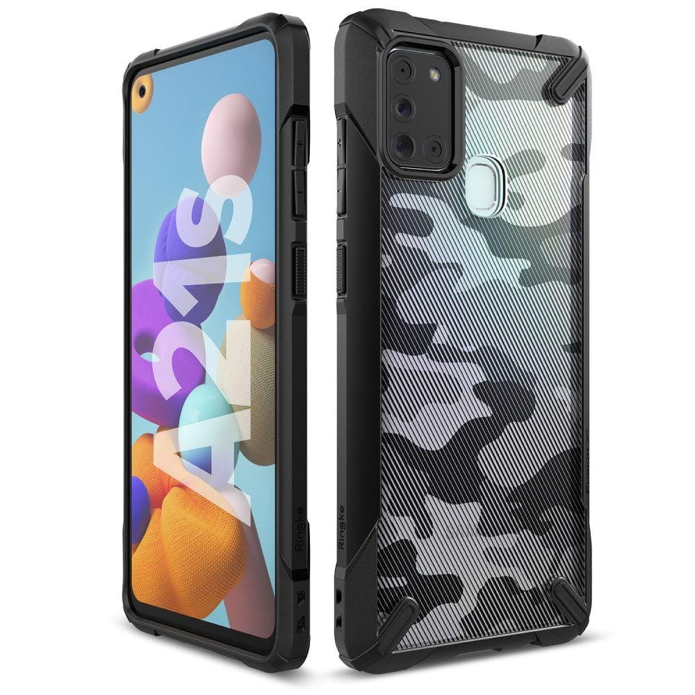 Samsung Galaxy A21s Camo-Black Case Ringke Fusion X