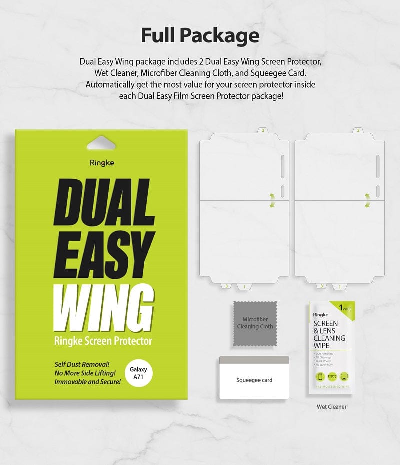 Samsung Galaxy A71 Screen Protector Dual Easy Wing Film By Ringke
