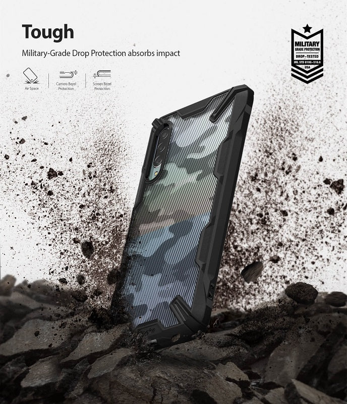 Samsung Galaxy A90 5G Fusion X Design Camo Black Case By Ringke