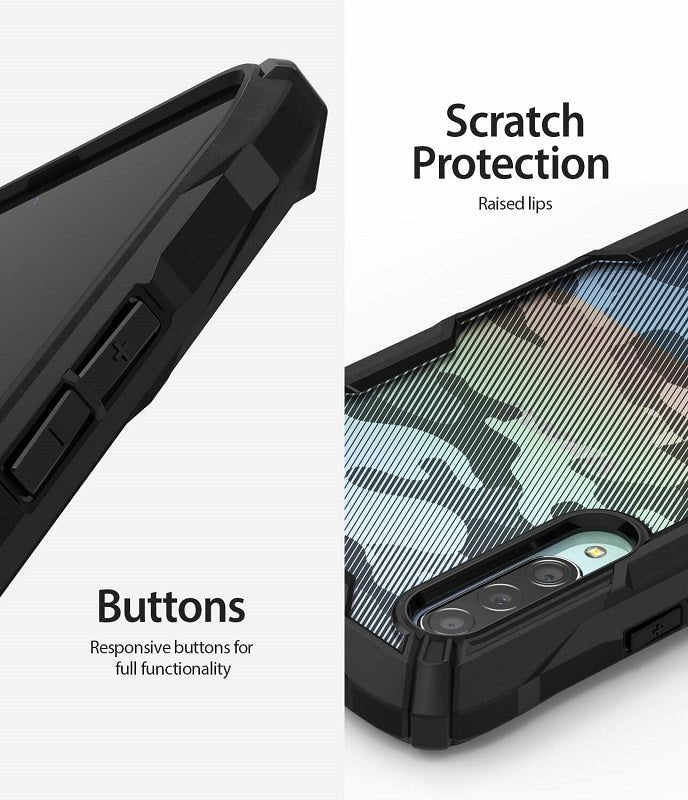 Samsung Galaxy A90 5G Fusion X Design Camo Black Case By Ringke