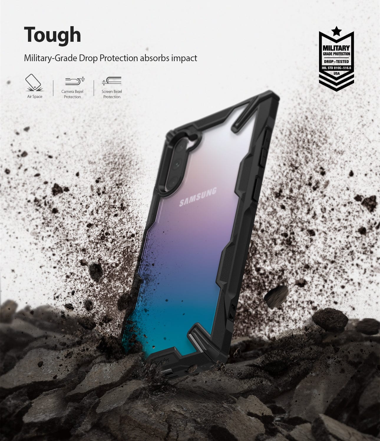 Samsung Galaxy Note 10 Fusion-X Black Case By Ringke
