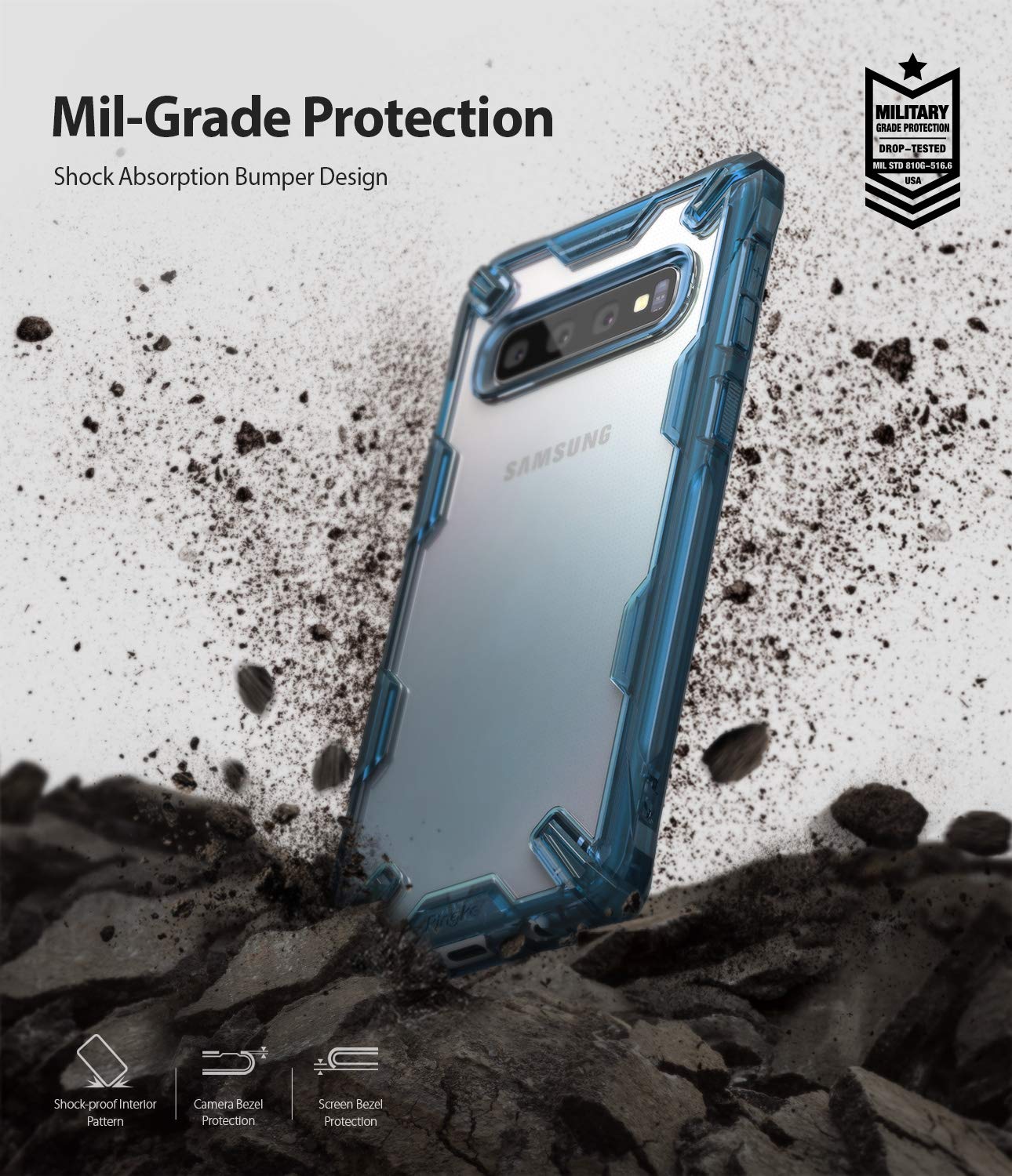 Samsung Galaxy S10 Plus Fusion-X Space Blue Case By Ringke