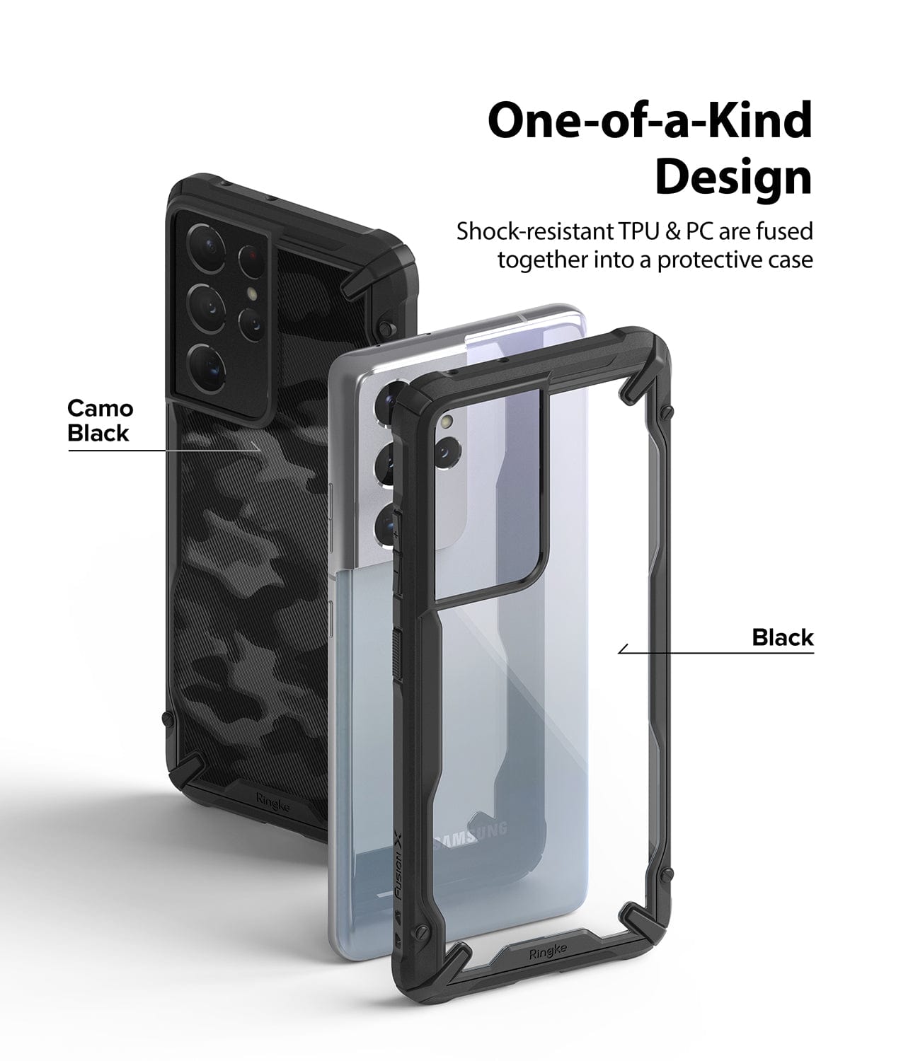 Samsung Galaxy S21 Ultra Case ( Black ) - Ringke FUSION X