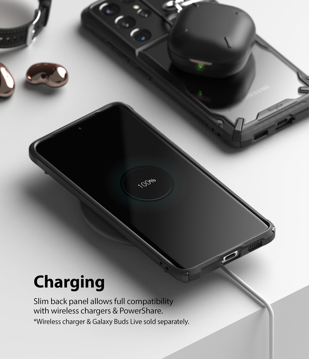 Samsung Galaxy S21 Ultra Case ( Black ) - Ringke FUSION X