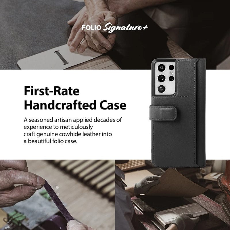 Samsung Galaxy S21 Ultra Folio Signature Black Case By Ringke