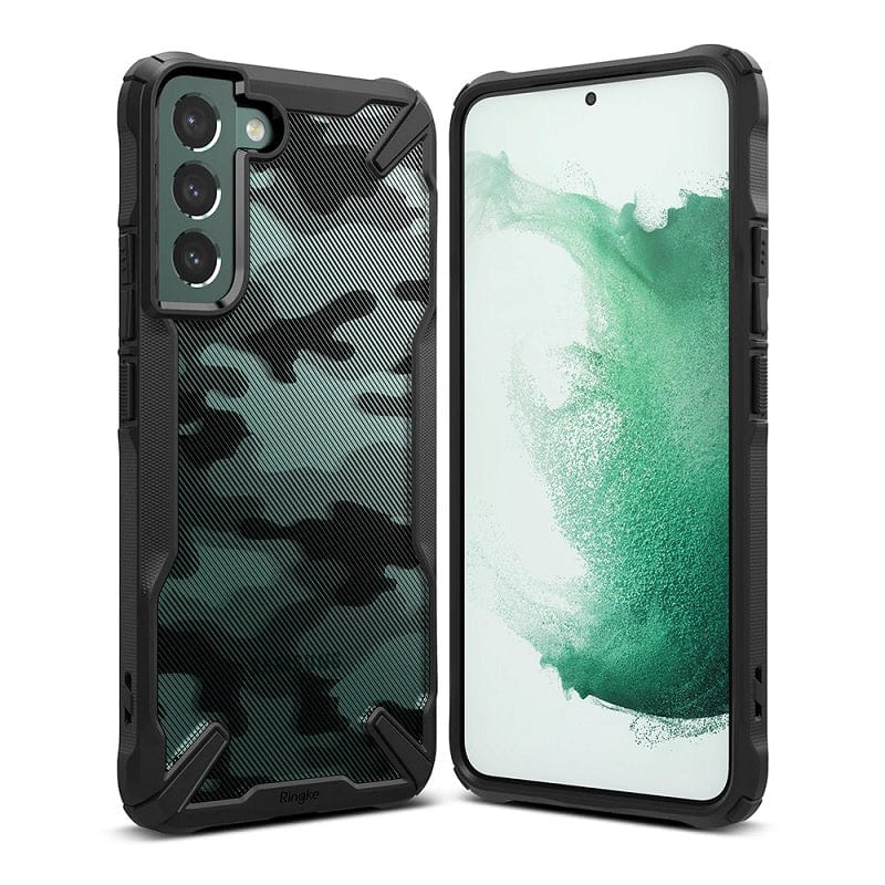 Samsung Galaxy S22 Fusion-X Design Camo-Black Case By Ringke