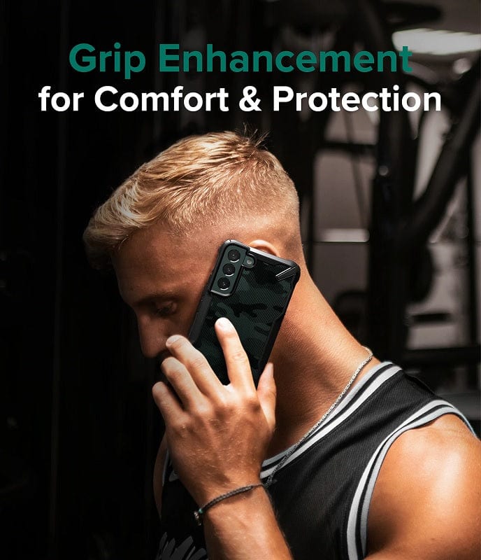 Samsung Galaxy S22 Fusion-X Design Camo-Black Case By Ringke