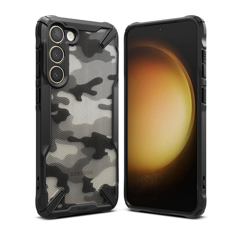 Samsung Galaxy S23 Fusion-X Design Camo-Black Case By Ringke