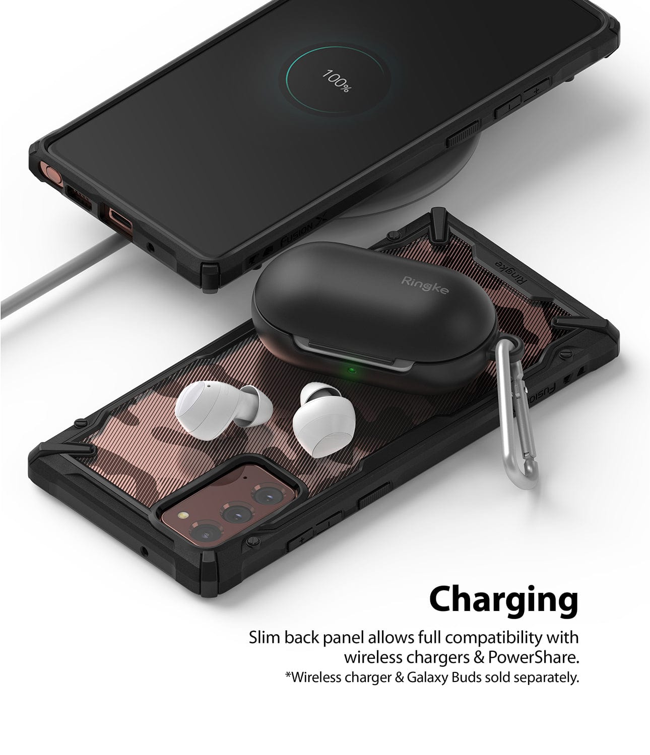 Samsung Note 20 Fusion-X Camo Black Case by Ringke