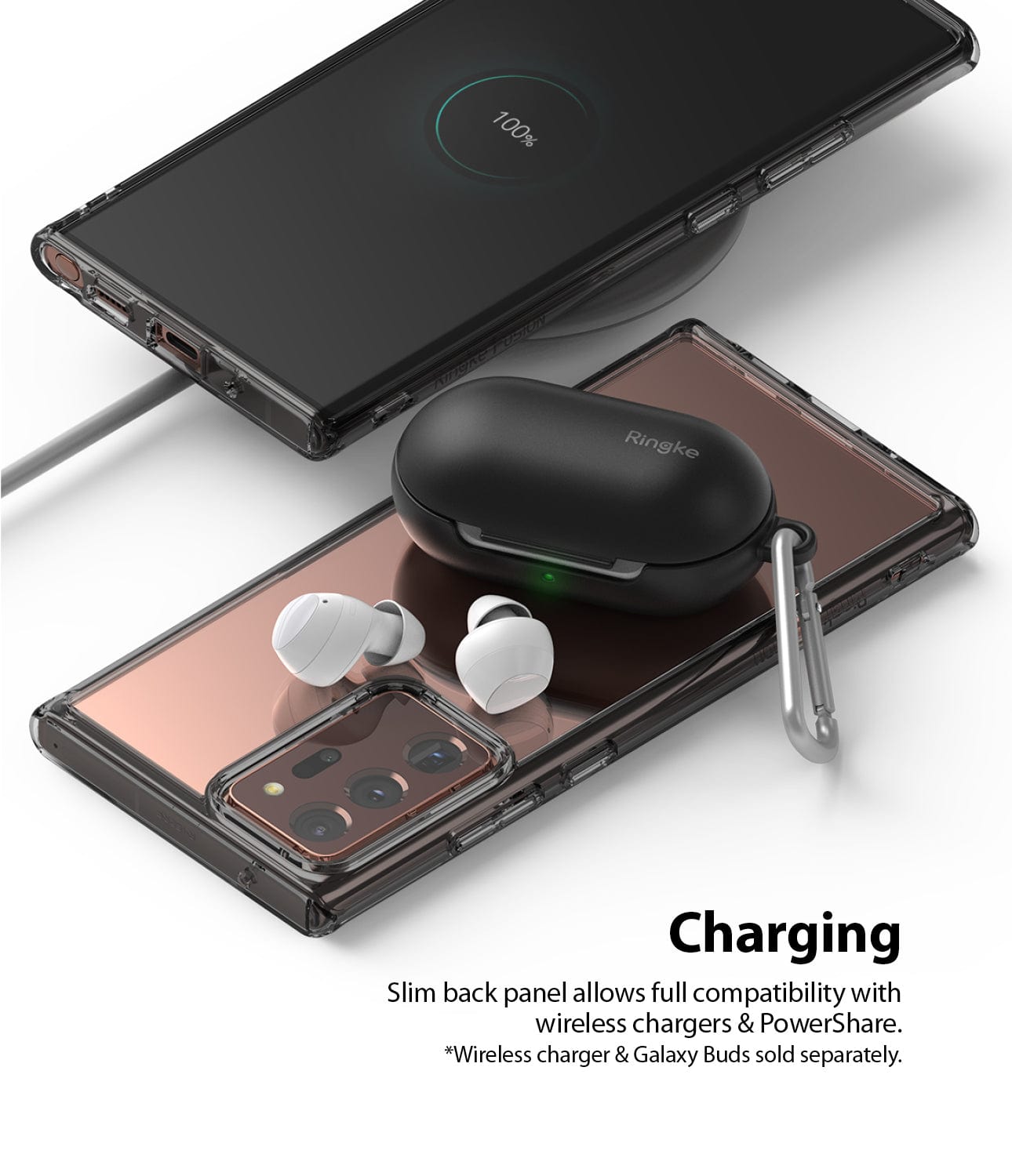 Samsung Note 20 Ultra Fusion Smoke Black Case By Ringke