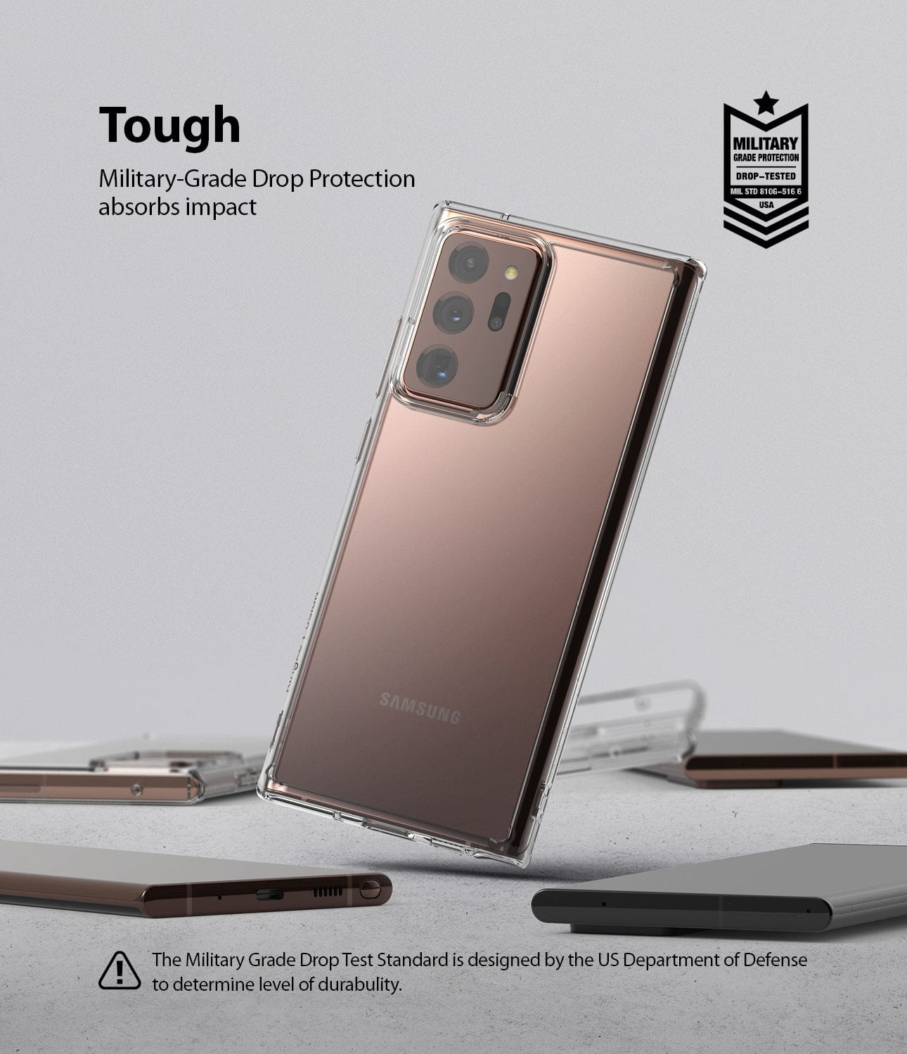 Samsung Note 20 Ultra Fusion Smoke Black Case By Ringke