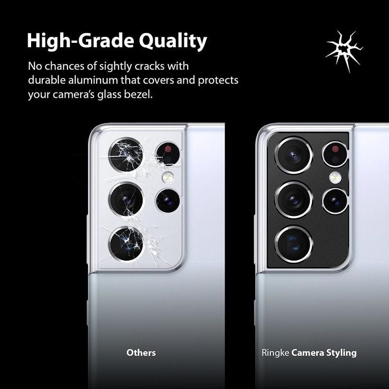 Samsung S21 Ultra Back Camera Styling Black Color by Ringke