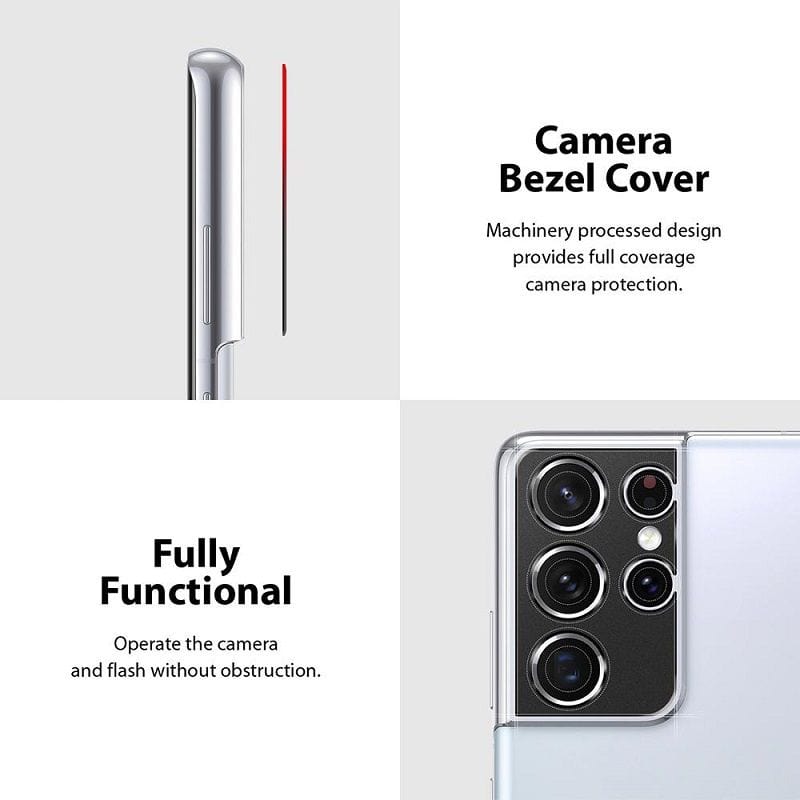 Samsung S21 Ultra Back Camera Styling Black Color by Ringke