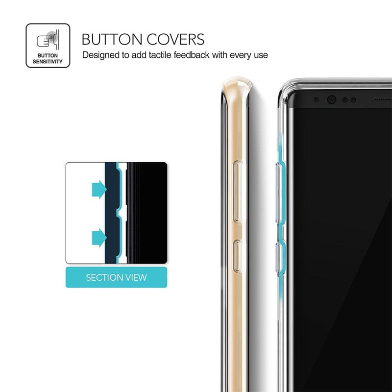 VRS Design Galaxy Note 8 Crystal Bumper Case Gold