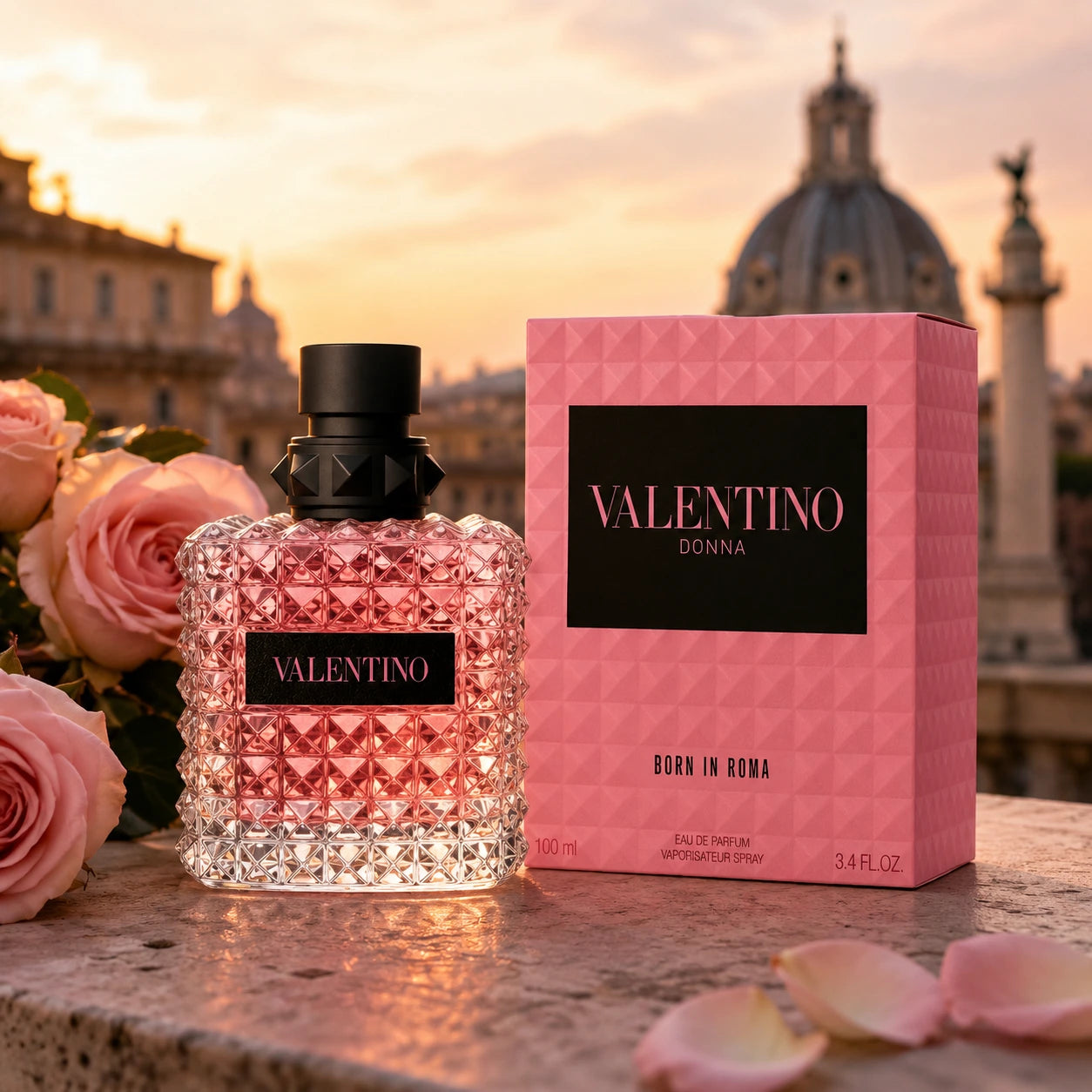 Valentino Donna Born In Roma EDP 100ml luxury Rome inspired perfume hero scene at Gadgets Online NZ