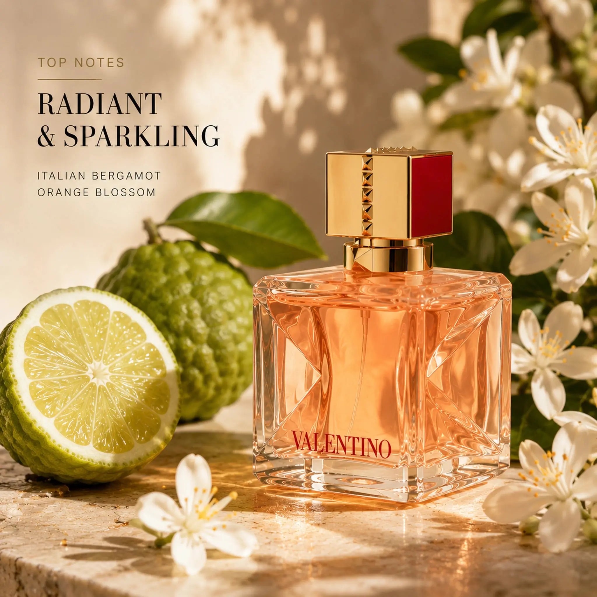 Valentino Voce Viva Intensa top notes bergamot and orange blossom perfume image at Gadgets Online NZ