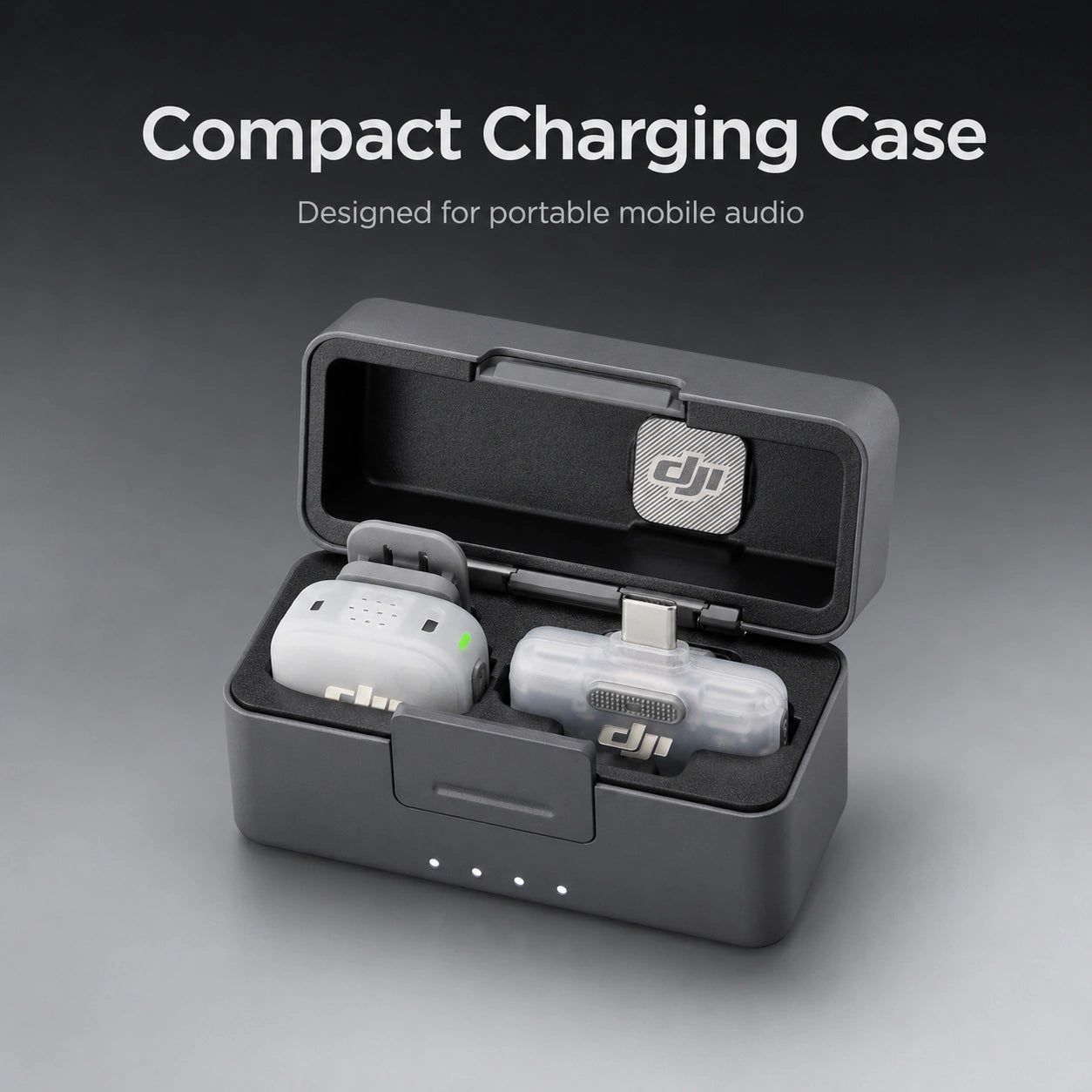 DJI Mic Mini 2 compact charging case product image at Gadgets Online NZ