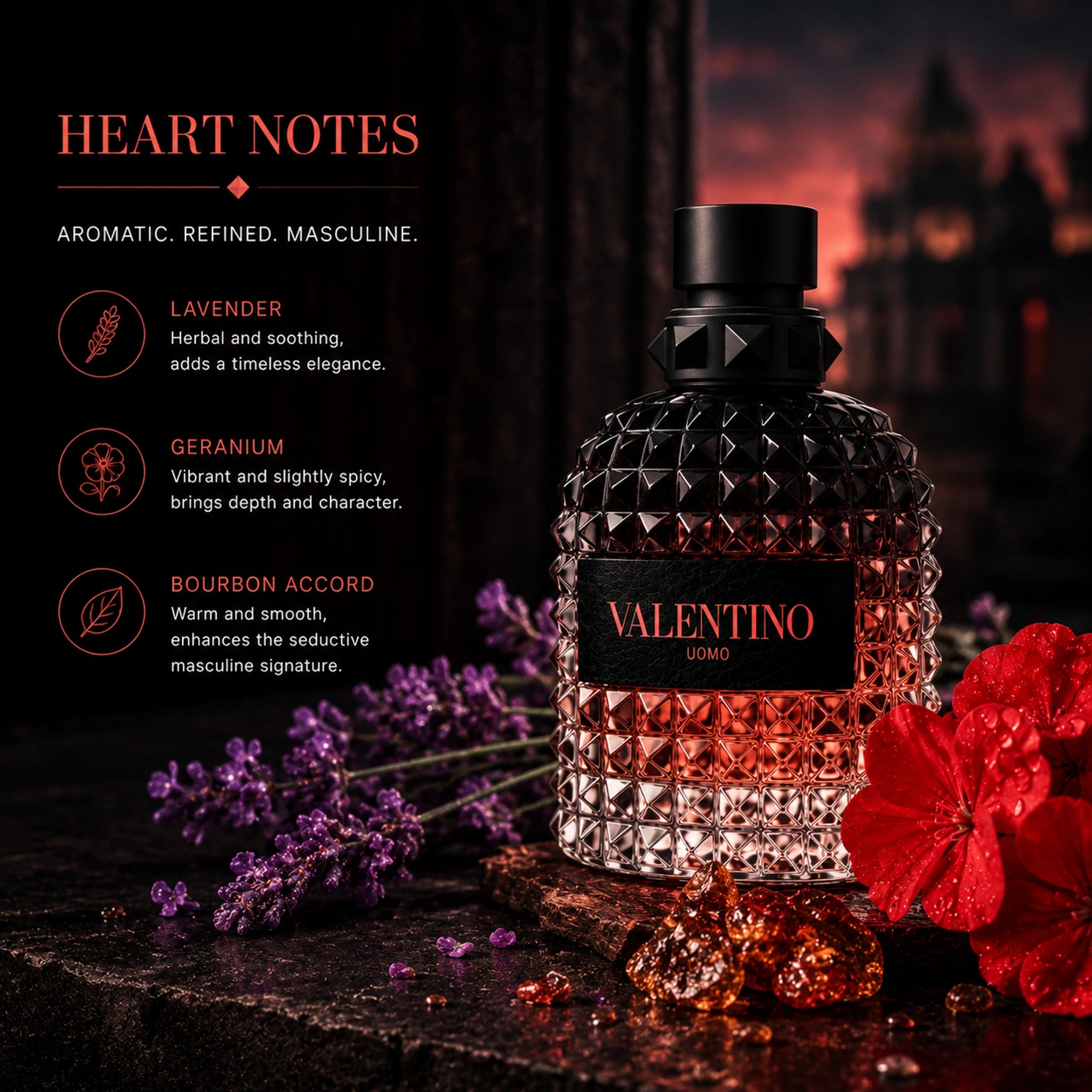 Valentino Uomo Born In Roma Coral Fantasy lavender geranium bourbon accord image at Gadgets Online NZ