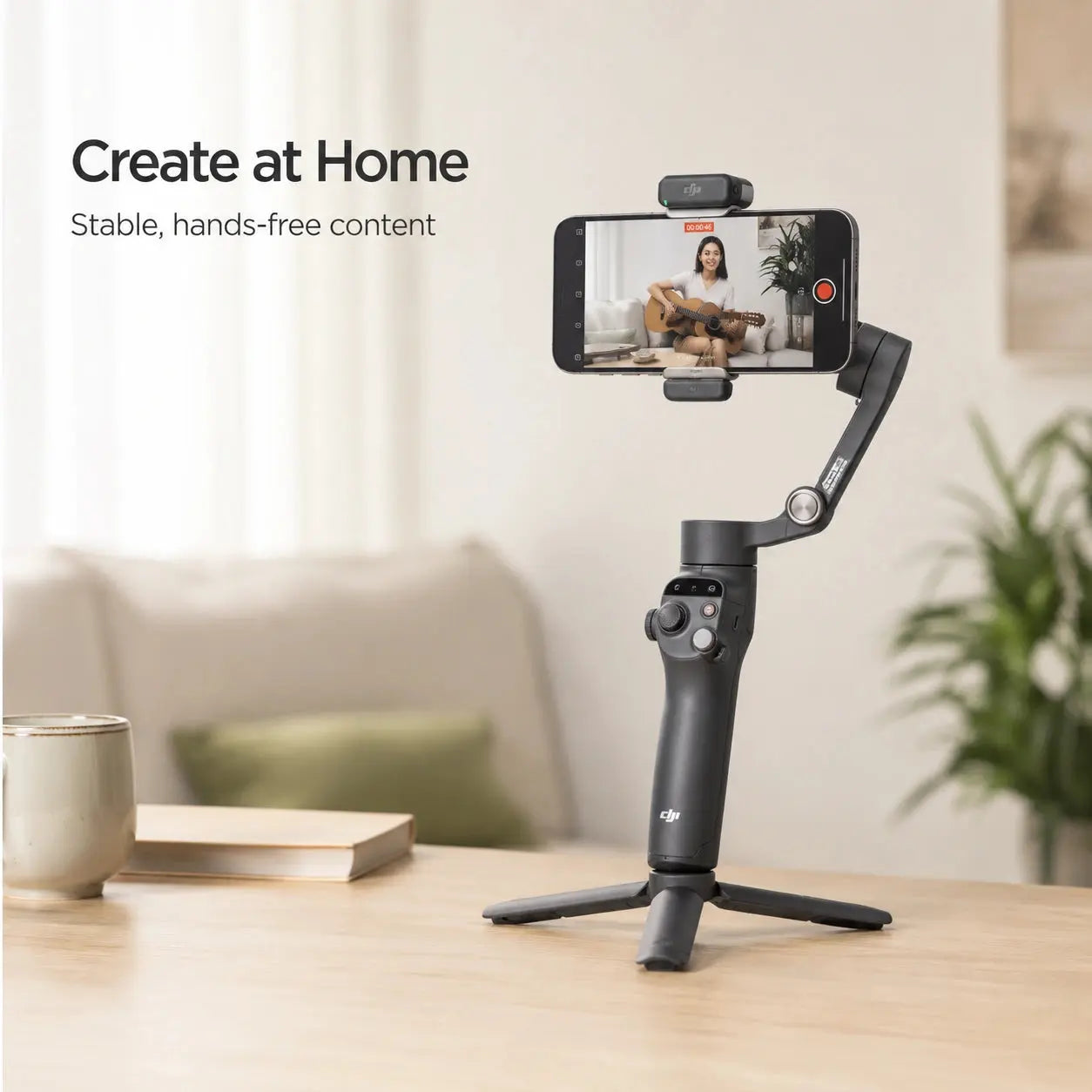 DJI Osmo Mobile 8 hands-free creator setup for stable home content at Gadgets Online NZ