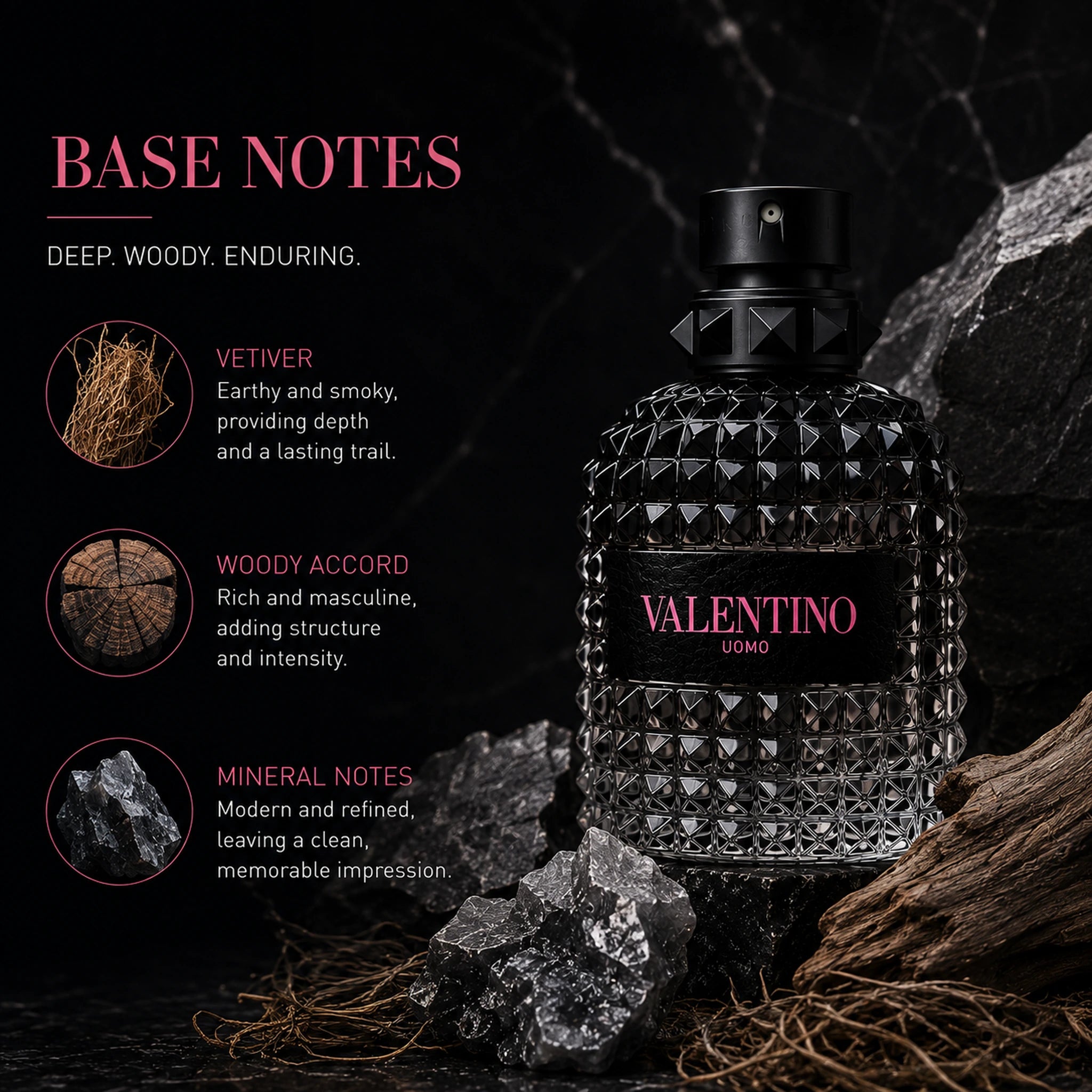 Valentino Uomo Born In Roma EDT Men vetiver woody mineral base notes image at Gadgets Online NZ