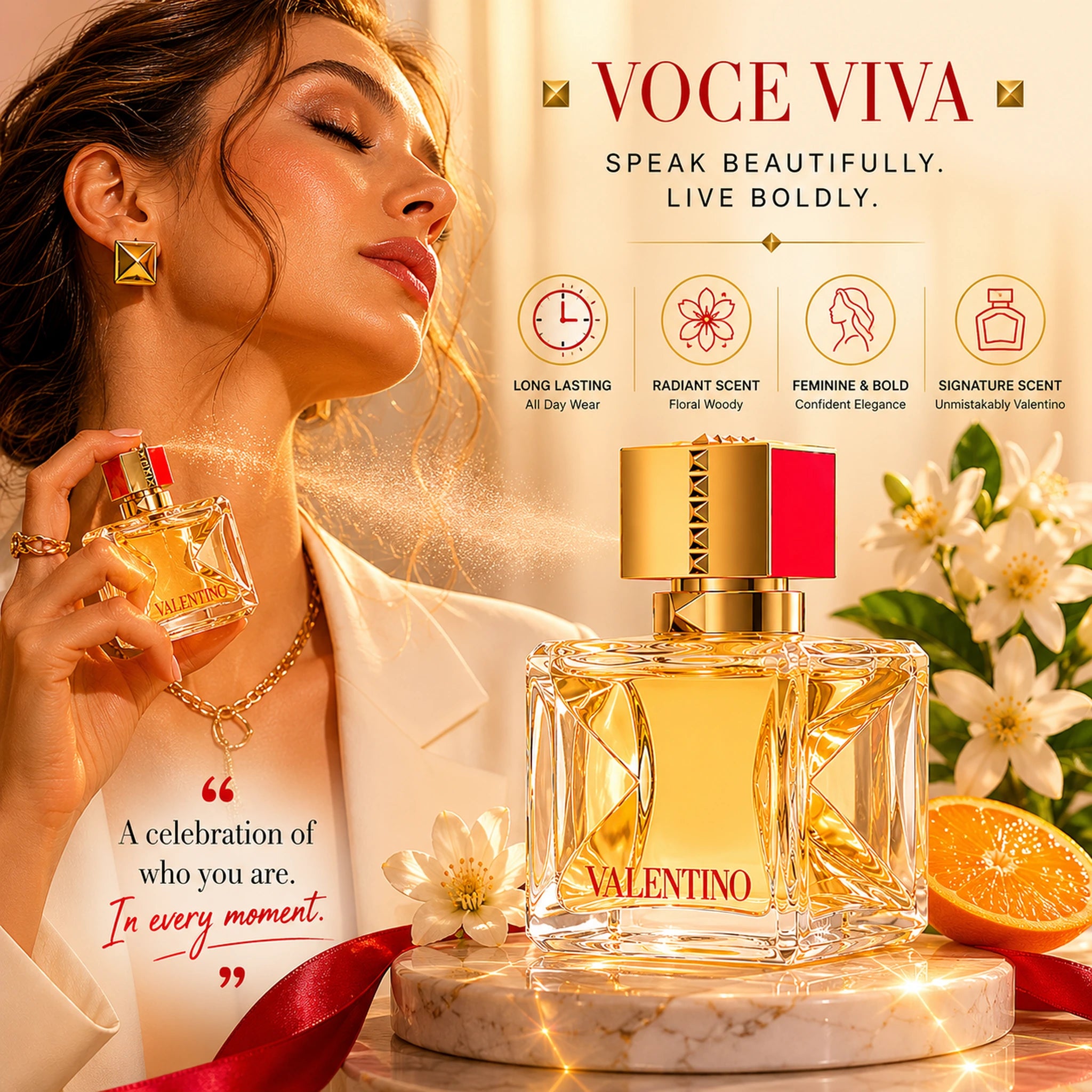 Valentino Voce Viva 50ml EDP Women modern woman lifestyle perfume image at Gadgets Online NZ