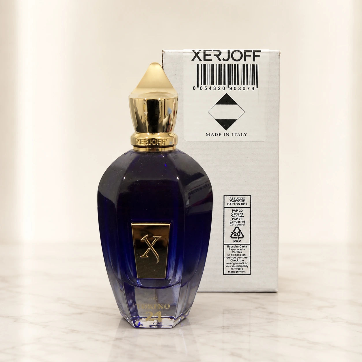 Xerjoff Torino21 EDP 100ml tester bottle with gold cap and plain tester box