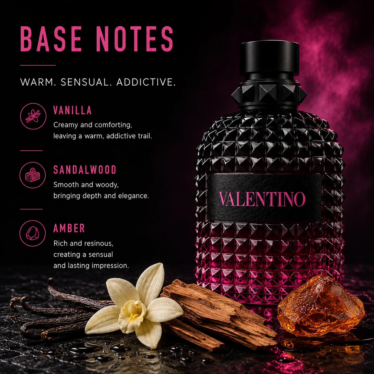 香水(男性用) Born in Roma intense Valentino Uomo Born In Roma Intense Valentino одеколон - аромат