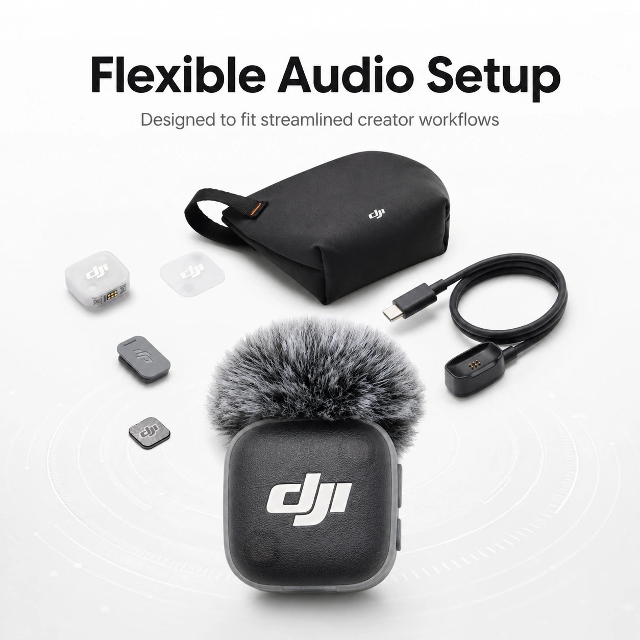 DJI Mic Mini 2 Transmitter flexible audio setup for creator workflows at Gadgets Online NZ