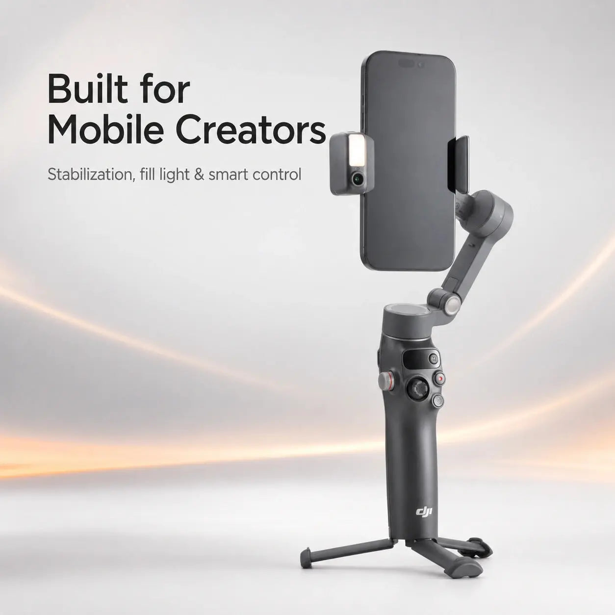 DJI Osmo Mobile 8 with stabilization, fill light and smart control for mobile creators at Gadgets Online NZ