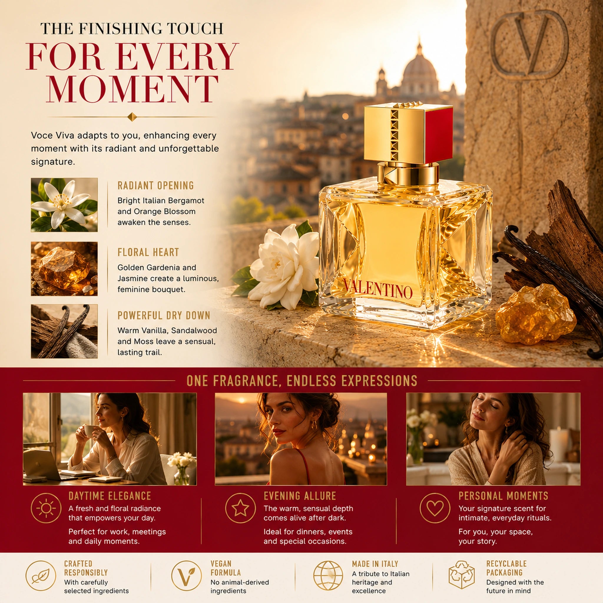 Valentino Voce Viva 50ml EDP Women day to night lifestyle perfume image at Gadgets Online NZ