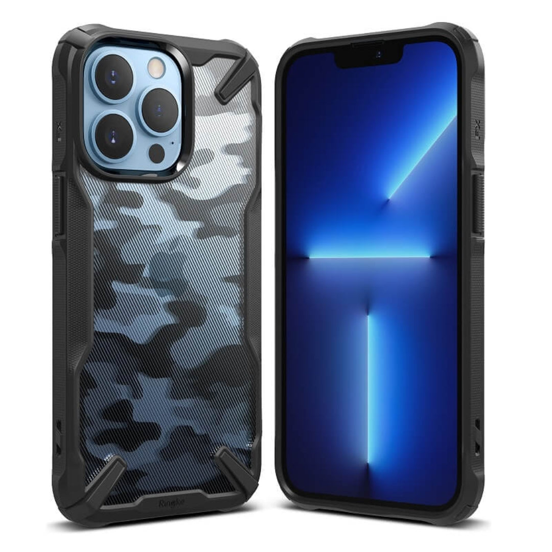 iPhone 13 Pro Max Fusion X Design Camo Black Case By Ringke