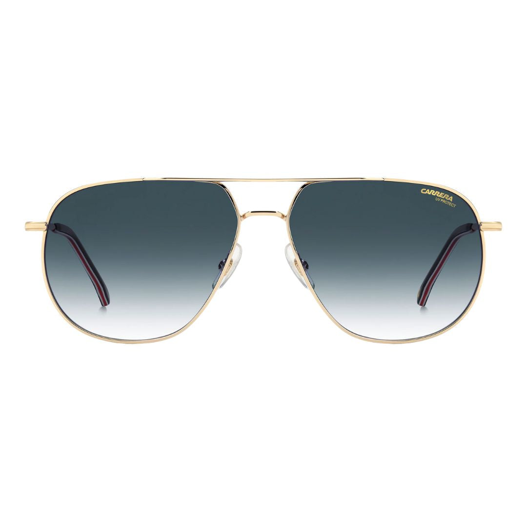 Carrera 363/S men's pilot Gold-framed sunglasses with gradient lenses on a white background