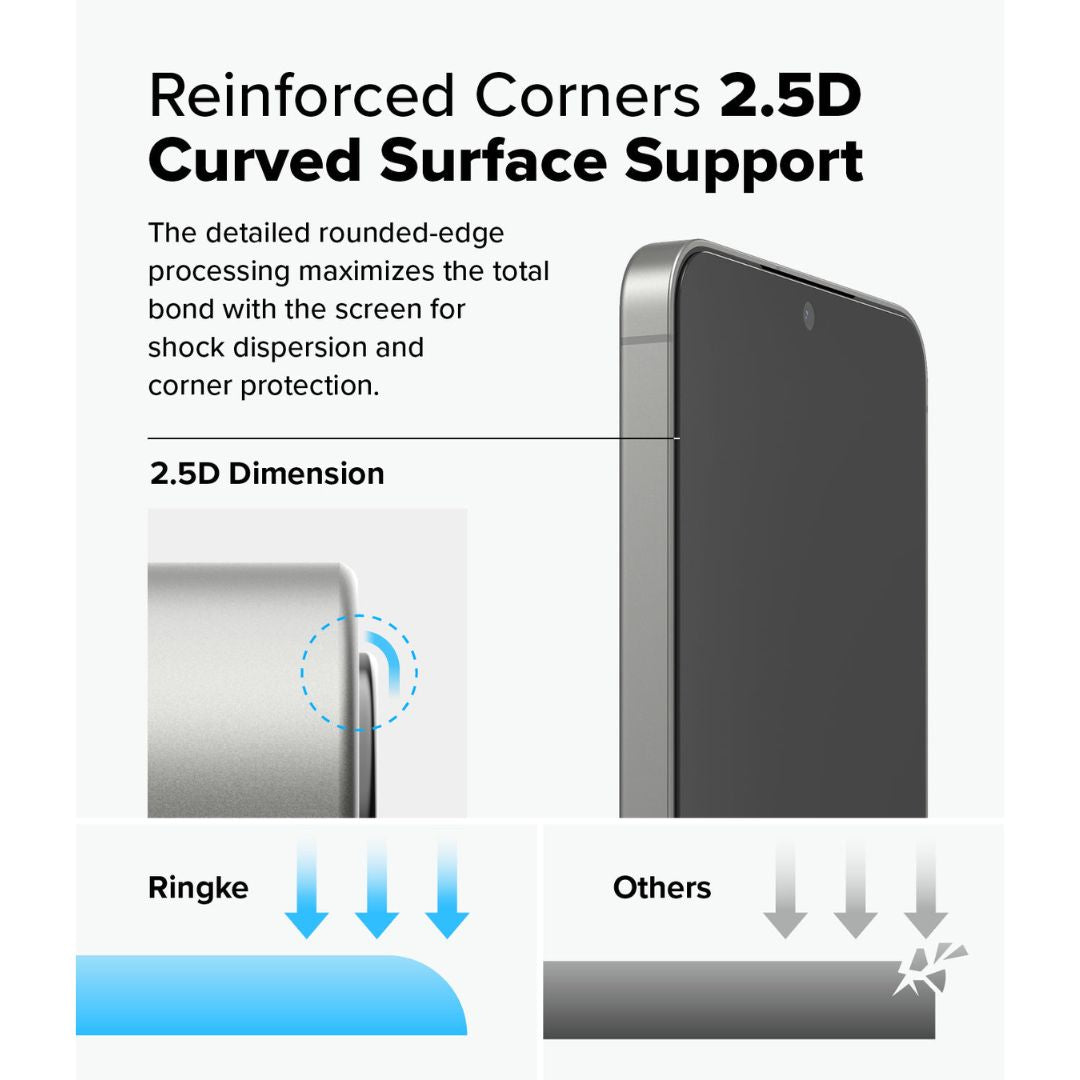 9H hardness screen protection for Galaxy S25 from scratches and drops