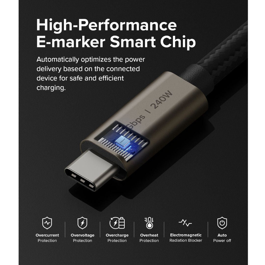 2 Metre Braided USB-C to USB-C Cable – Ringke USB 3.2 Gen 2x2